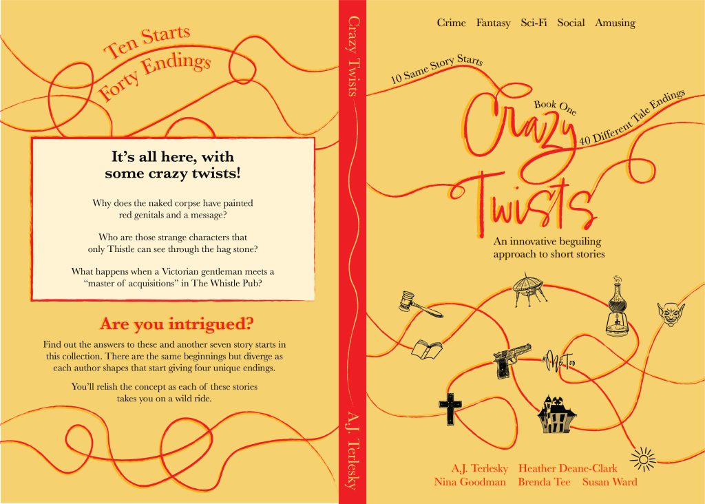 Crazy Twists short stories front and back cover